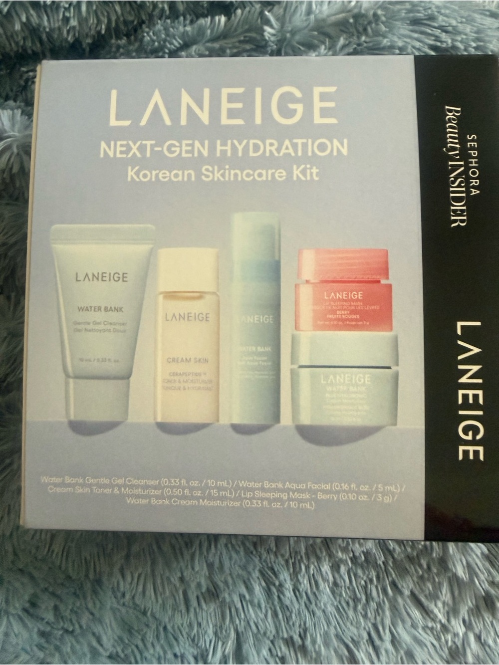 LANEIGE Skincare Hydration Kit - Blue, Pink, White